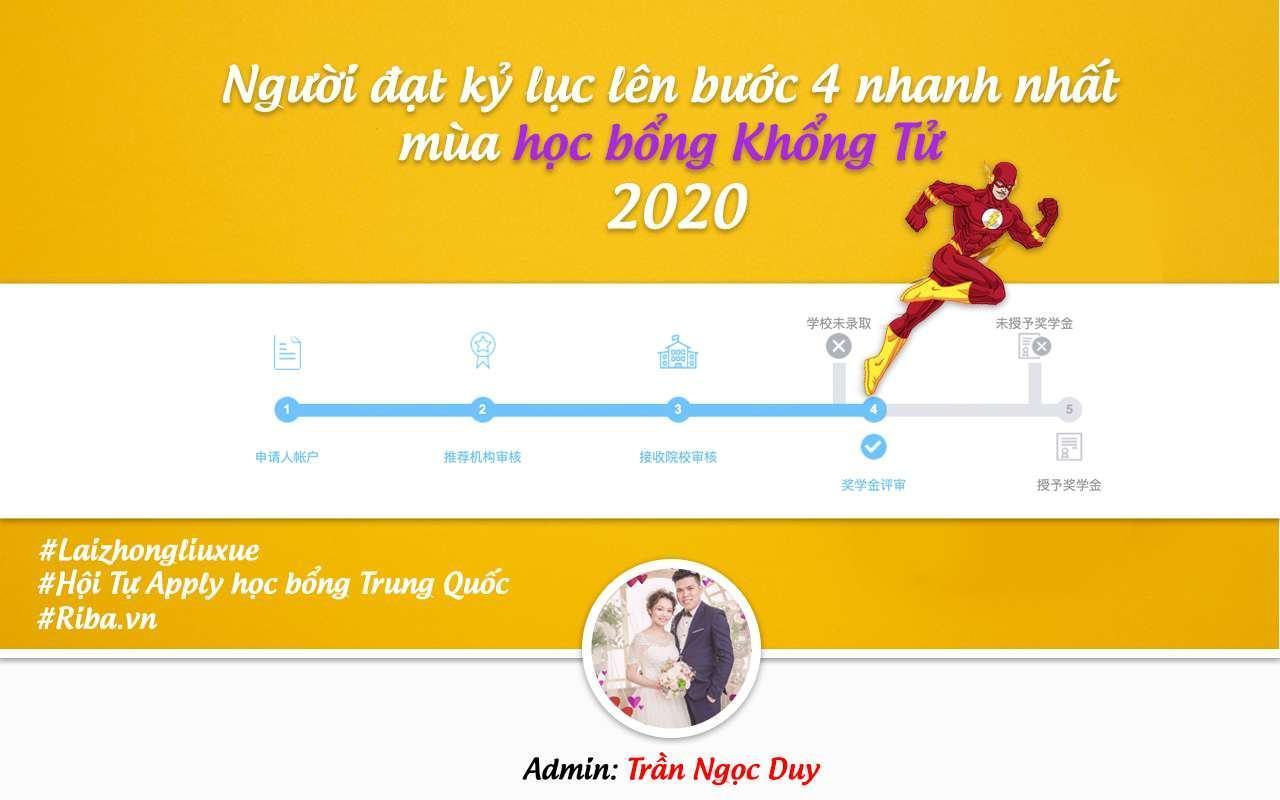 Người đạt kỷ lục lên bước 4 nhanh nhất mùa học bổng Khổng Tử 2020