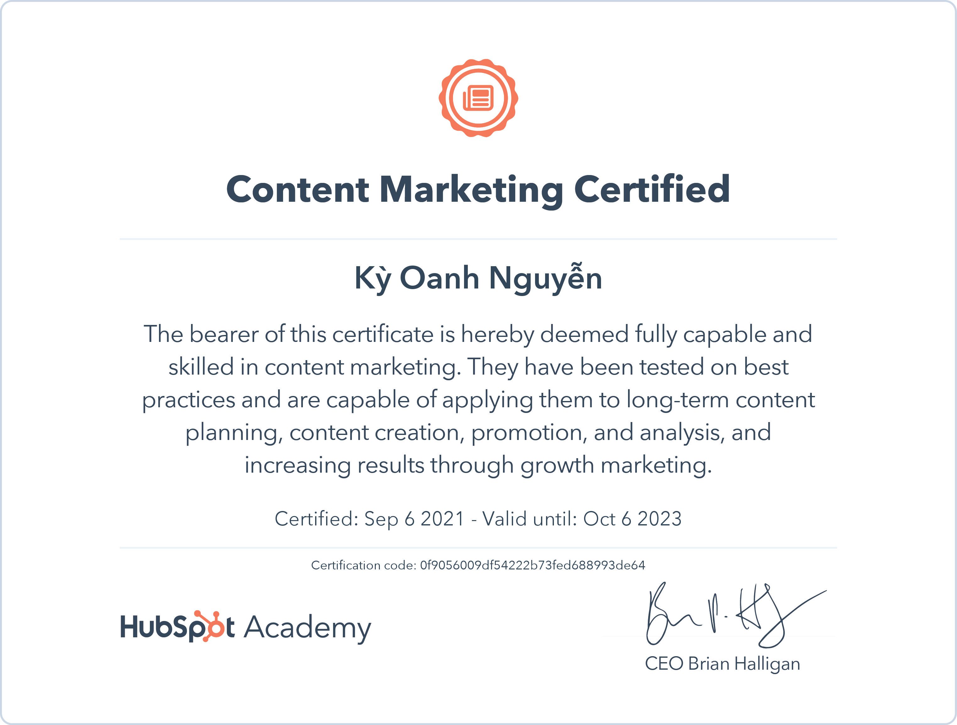 Chứng chỉ Content Marketing miễn phí từ Hubspot Academy cho hồ sơ thêm nổi bật